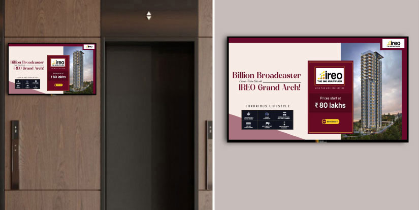 Billion Broadcaster’s Advanced Lift Screens Make Their Mark at IREO Grand Arch